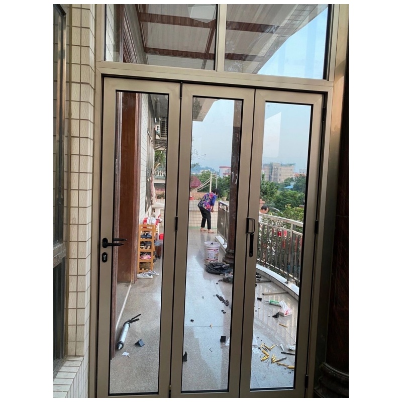 American Modern Style Waterproof Bifold Doors Windows Aluminum Balcony Glass Sliding Folding Door