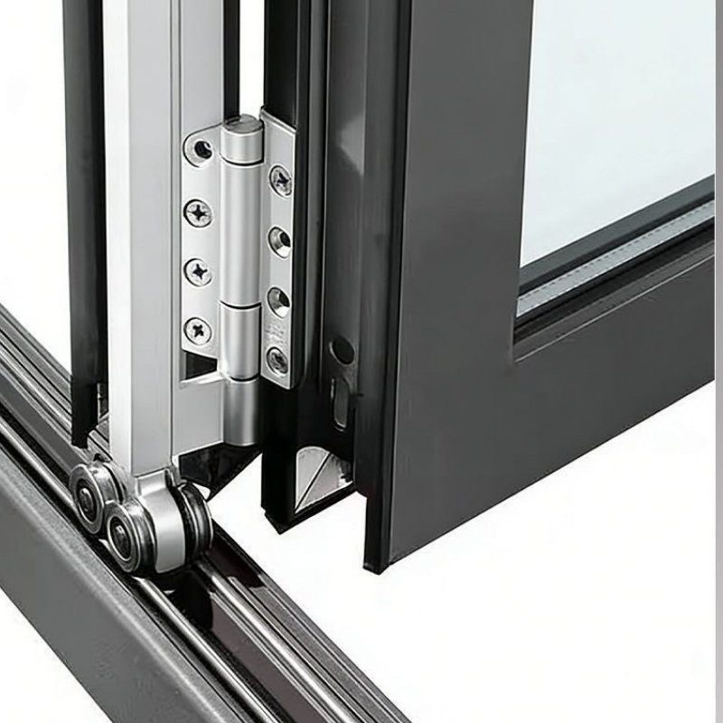 Thermal Break Aluminium Accordion Floor Plan Folding Doors Manufacturer