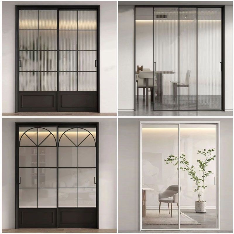 Elegant Custom Aluminum Alloy French Retro Interior Door Design