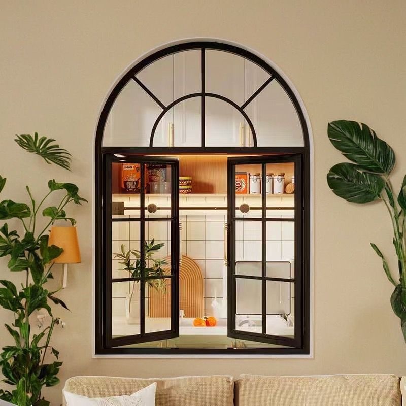 Custom Extremely Narrow Aluminum Alloy French Retro Style Old Steel Window Door Bathroom Bathroom Flat Door