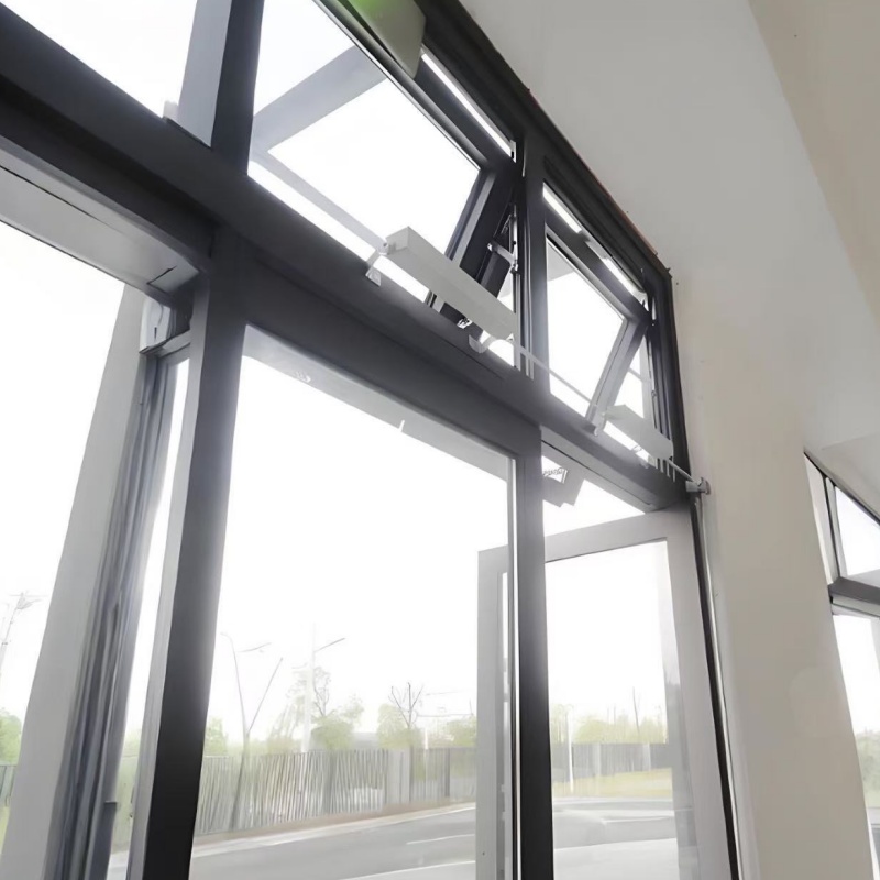 New Design Aluminium Alloy Hurricane Impact Resistant Grill Design Reflective Glass Double Glazed Louver Window