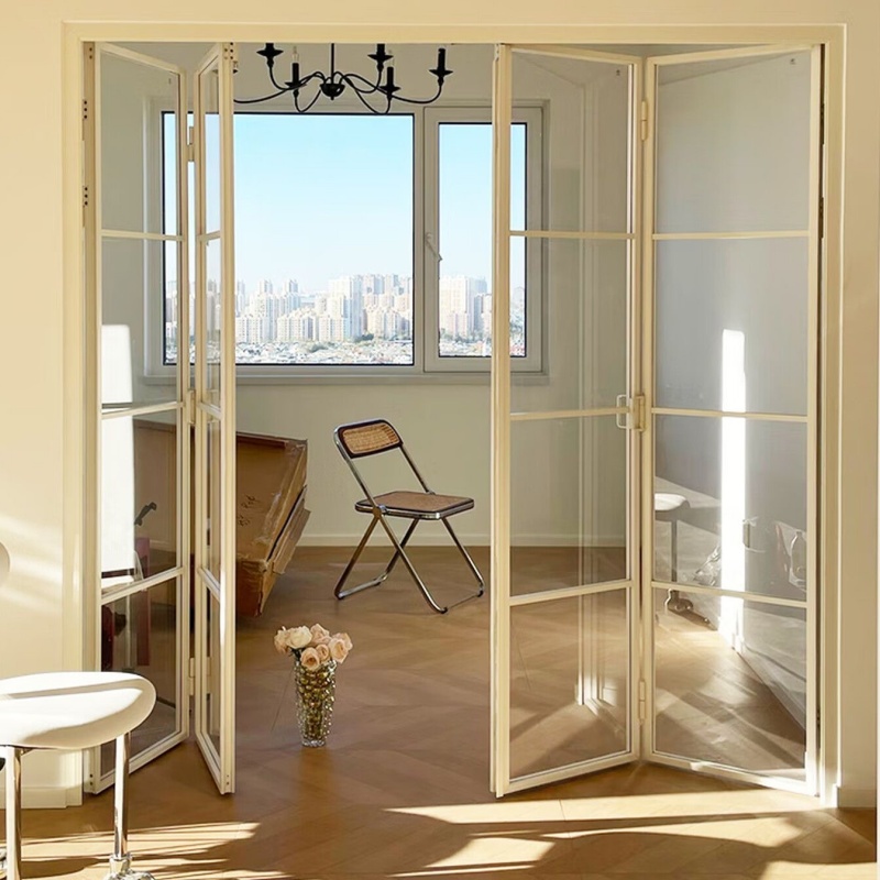Swing Blast Custom Made Vintage French Aluminum Alloy Door Retro