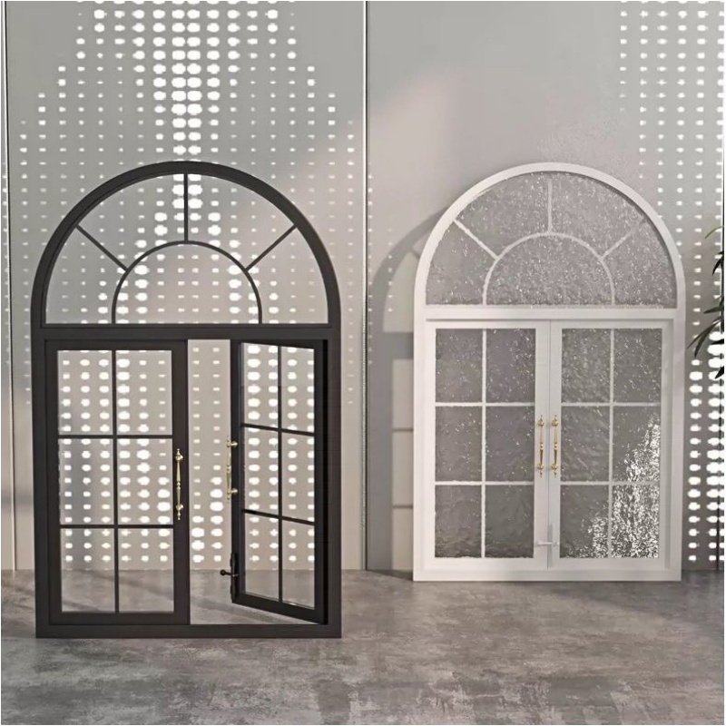 Custom White Antique Steel French Doors with Changhong Glass