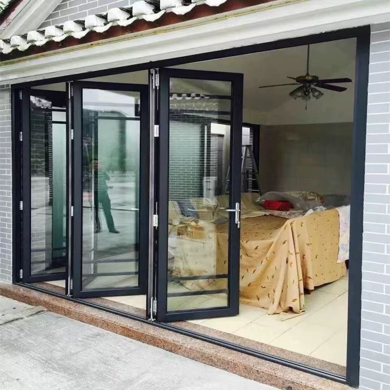 Customized Size Picture of Aluminum French Accordion Bi Fold Doors Design