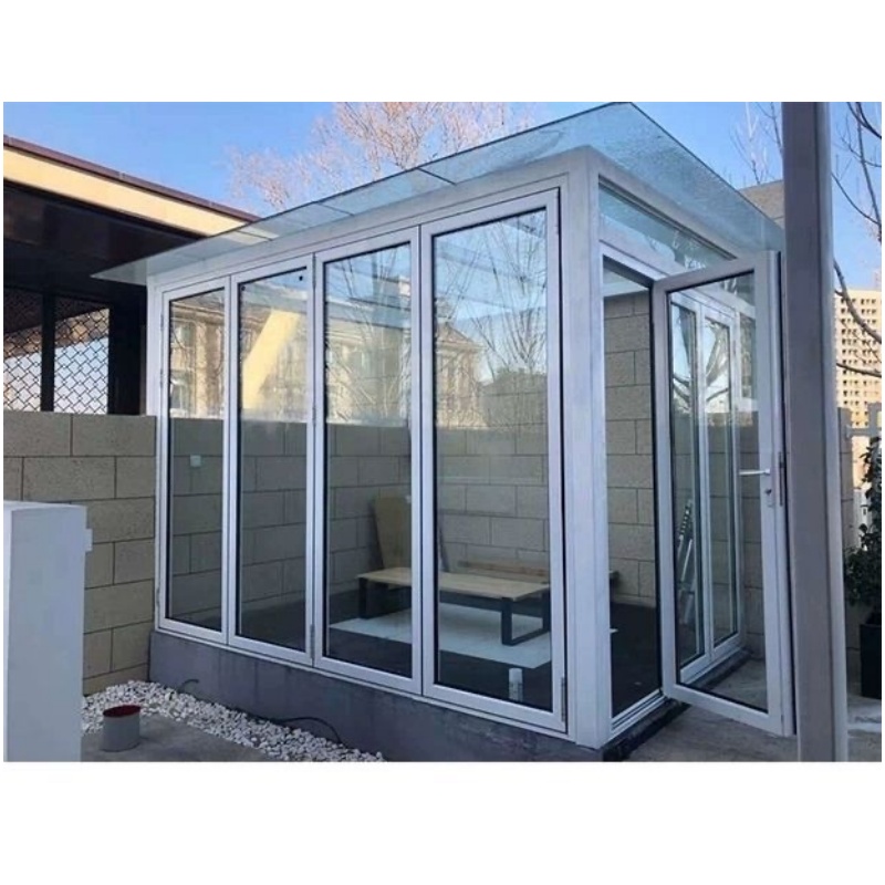 American Modern Style Waterproof Bifold Doors Windows Aluminum Balcony Glass Sliding Folding Door