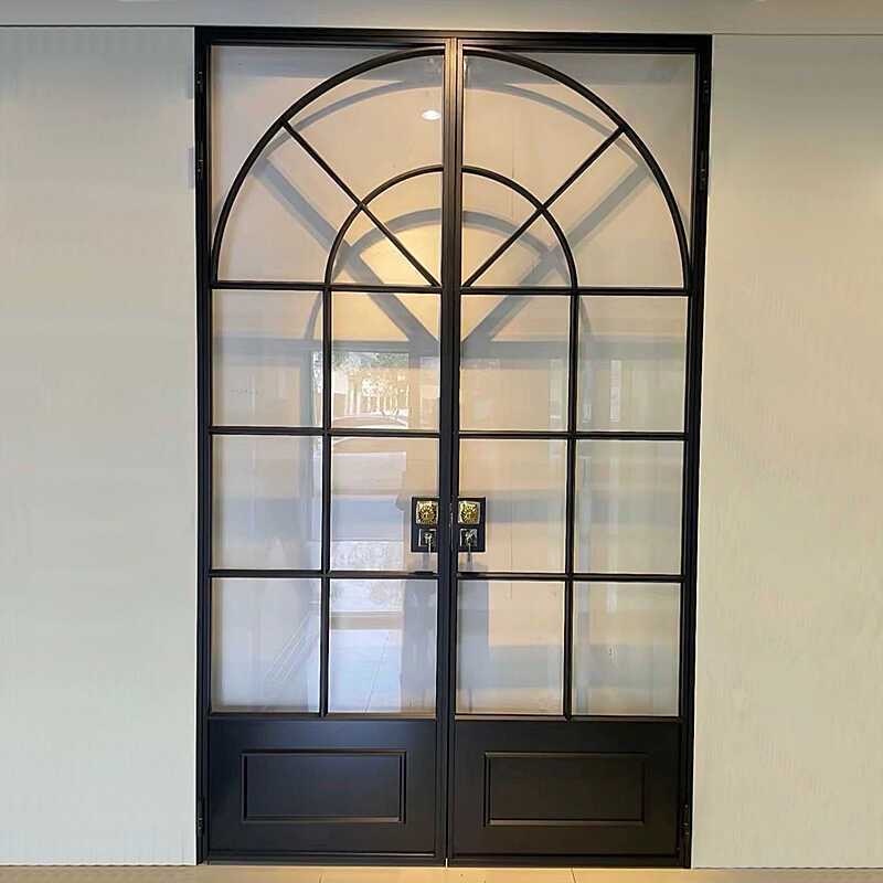 French Retro Slim Product Aluminum Doors and Windows with Extremely Narrow Frames That Resemble Steel in Material