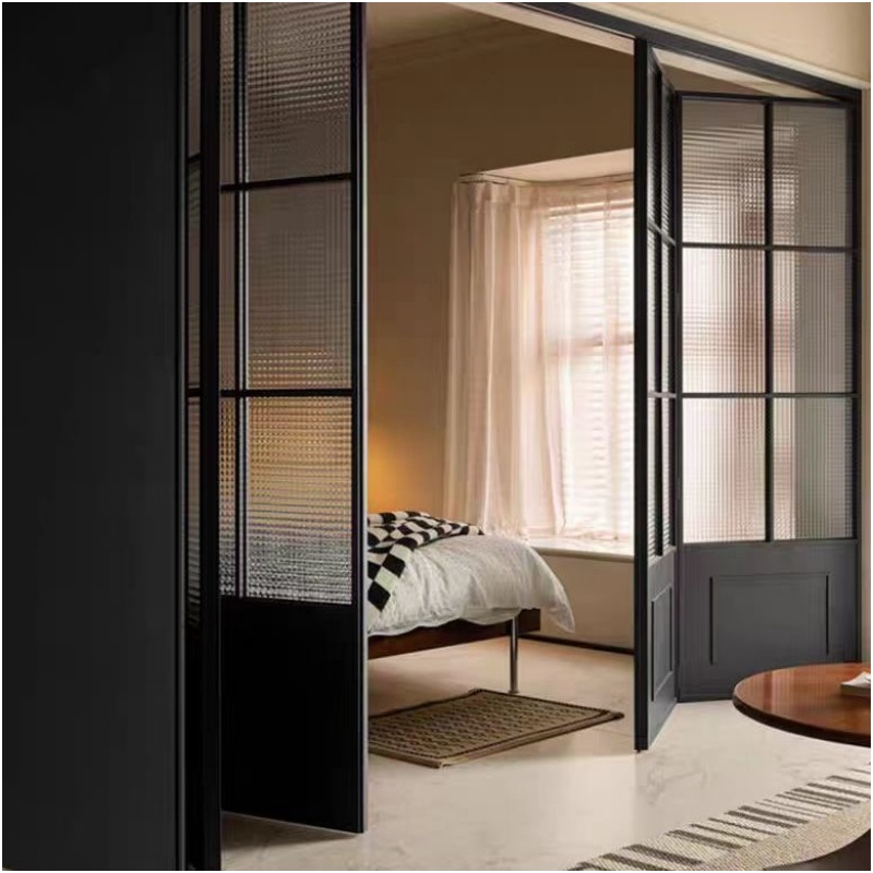 Elegant French Retro Glass Door with Sturdy Aluminum Alloy Frame