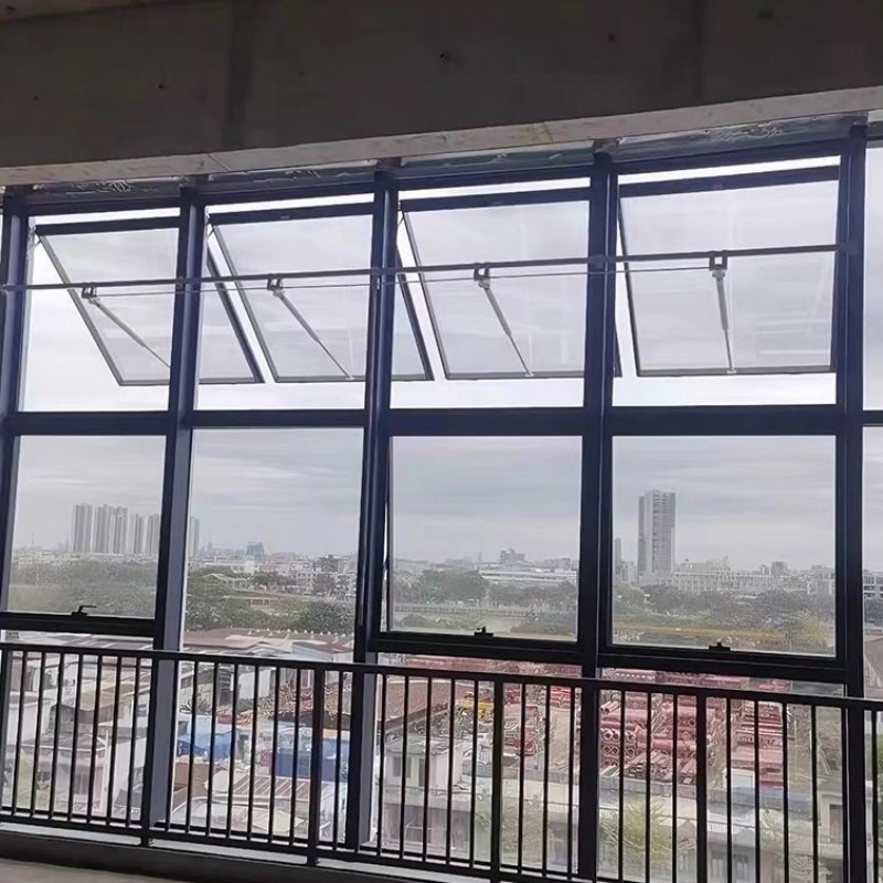 Factory Direct Exterior Shutter Windows Aluminium Glass Jalousie Louver Window with Mosquito Net