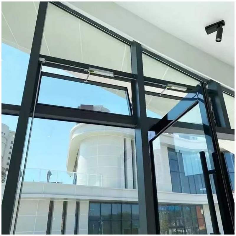 2022 House Aluminium UPVC PVC Metal American Hurricane Impact Grill Design Reflective Glass Double Glazed Louver Fixed Aluminum Sliding Window