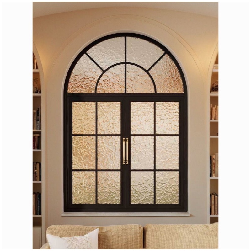 OEM ODM Custom French Retro Style Home Aluminum Alloy Profile Glass Door