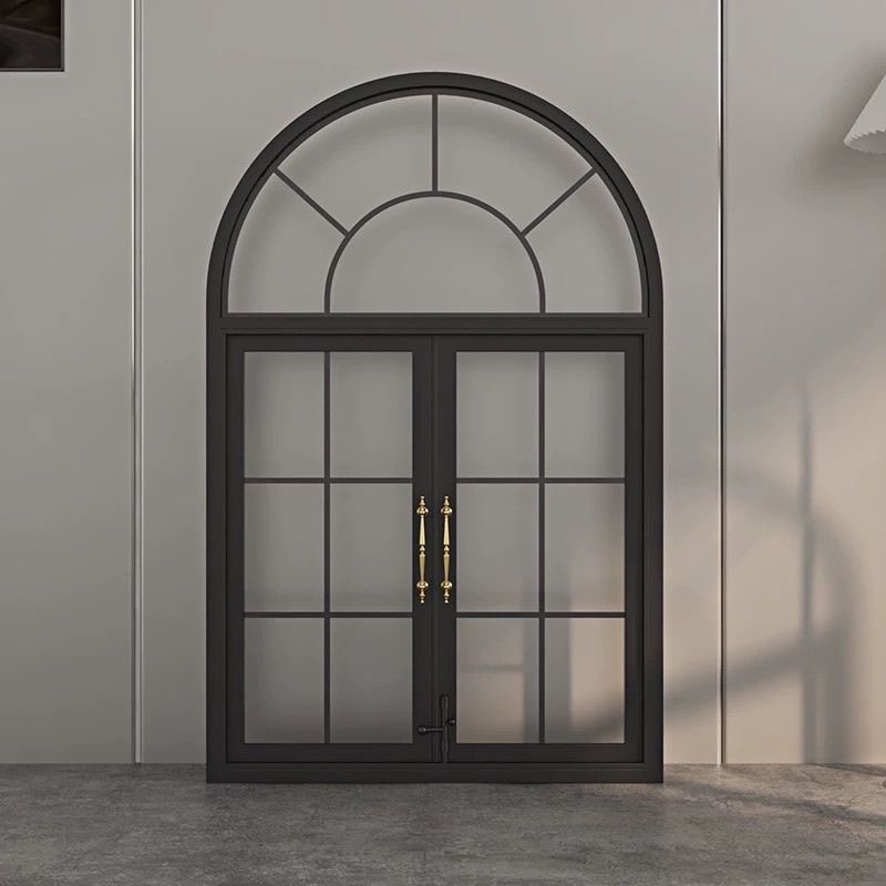 Outwards Opening Casement Door Design French Front Entry Aluminum Glass Casement Door