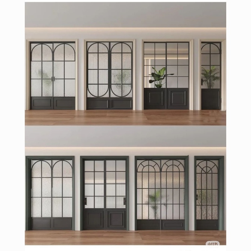 French Retro Slim Product Aluminum Doors and Windows with Extremely Narrow Frames That Resemble Steel in Material