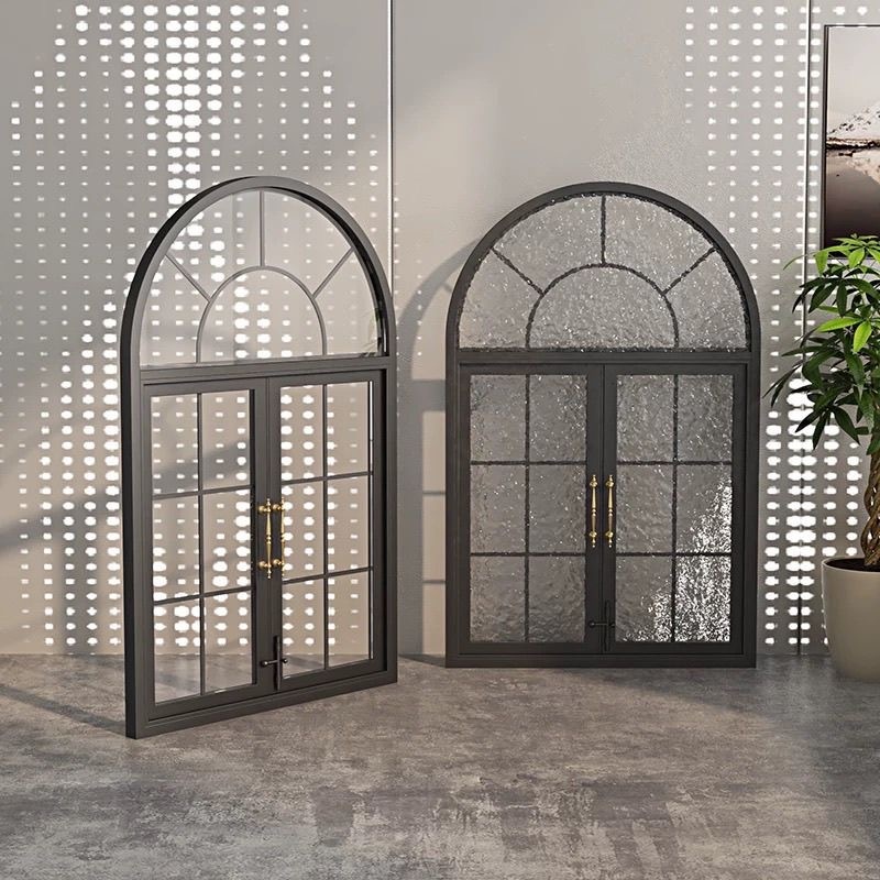 Chic Retro Sliding Door with Durable Aluminum Alloy Frame